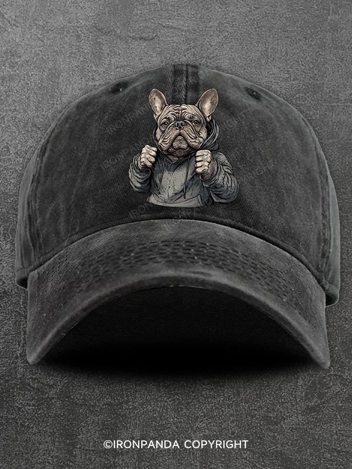 Boxing bulldog Washed Gym Cap