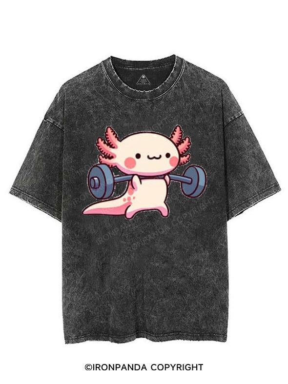 AXOLOTL DEADLIFTING VINTAGE GYM SHIRT