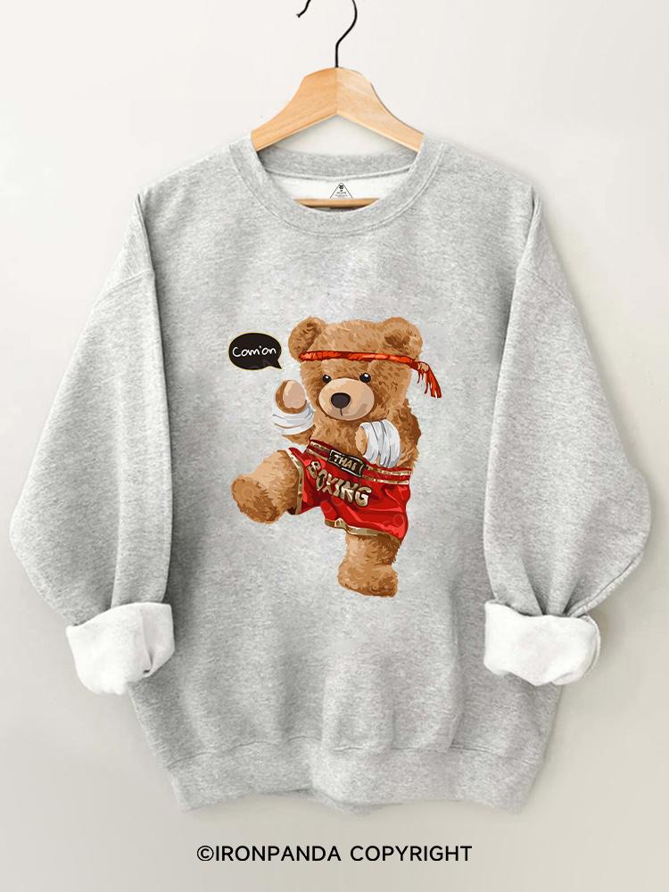 boxing bear Gym Sweatshirt