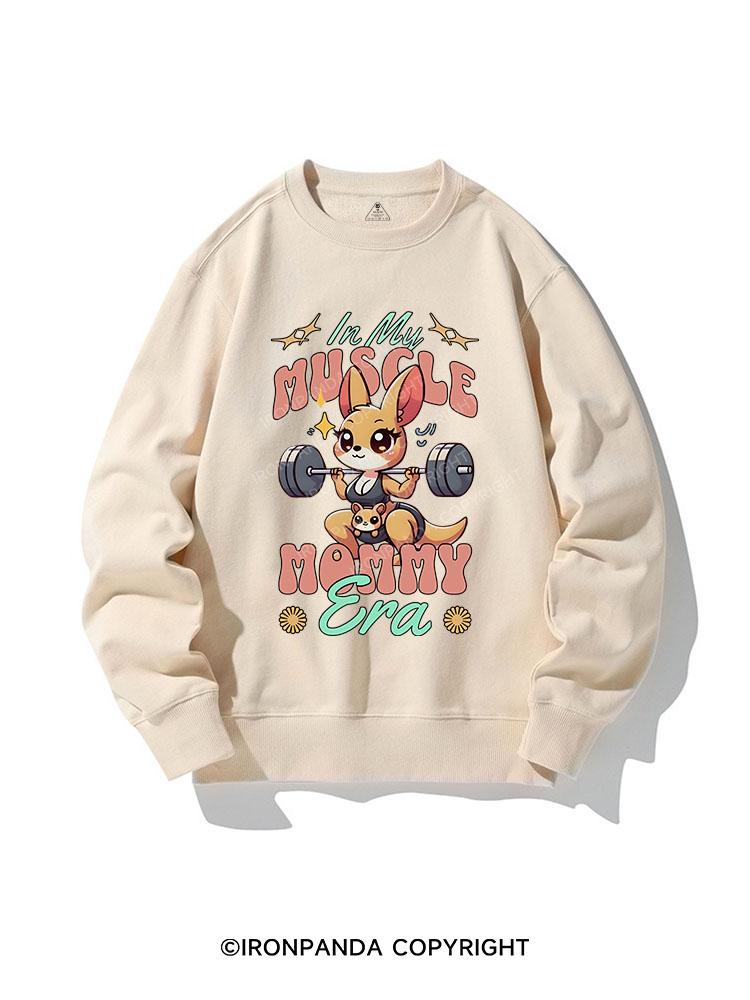 kangaroo IN MY MUSCLE MOMMY ERA CREWNECK Sweatshirt
