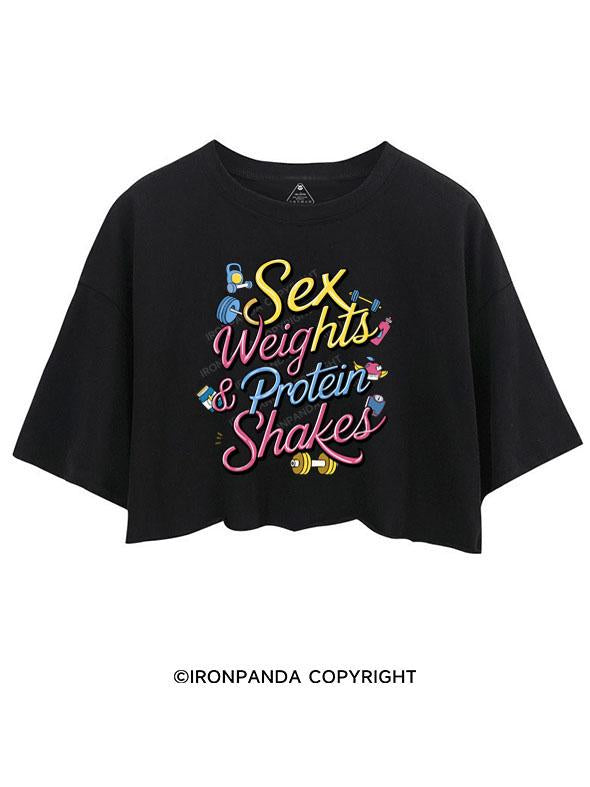 SEX WEIGHTS & PROTEIN SHAKES CROP TOPS