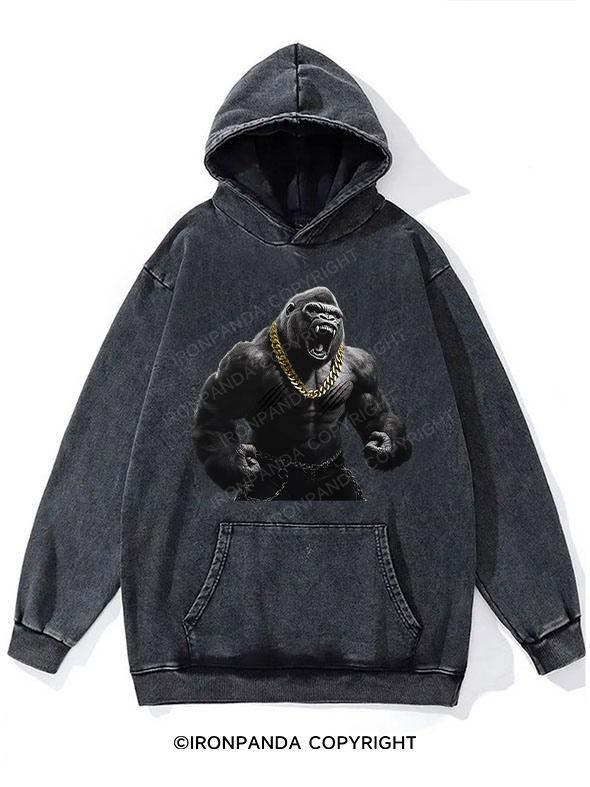 Muscle gorilla Washed Gym Hoodie