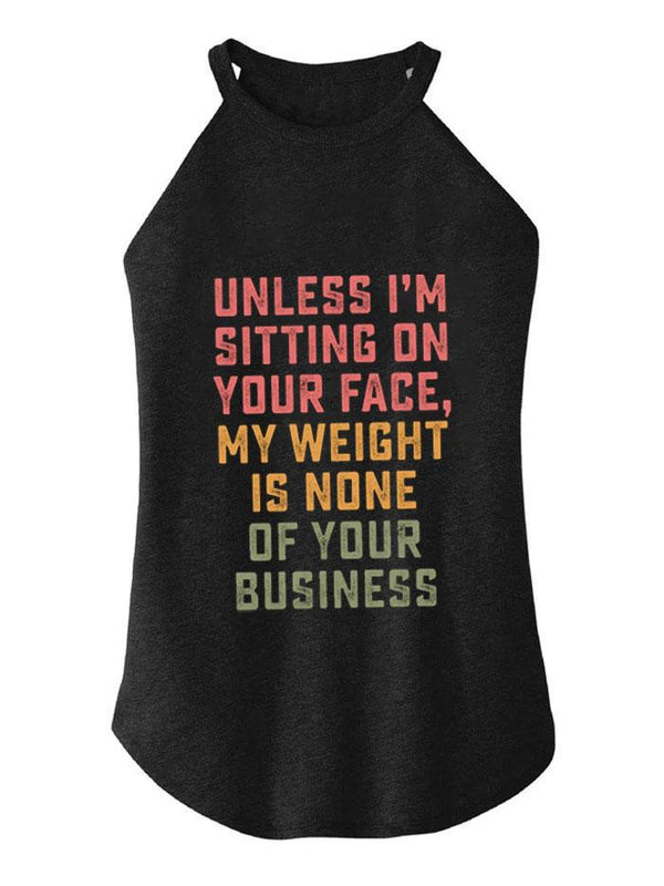 UNLESS I'M SITTING ON YOUR FACE ROCKER COTTON TANK