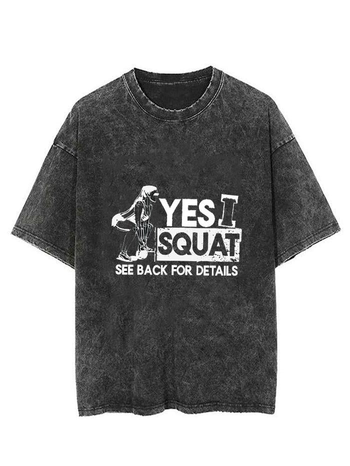 I SQUAT SEE BACK FOR DETAILS VINTAGE GYM SHIRT
