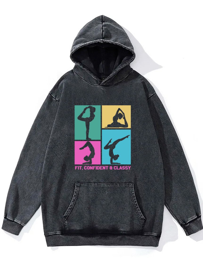 fit confident and classy Washed Gym Hoodie