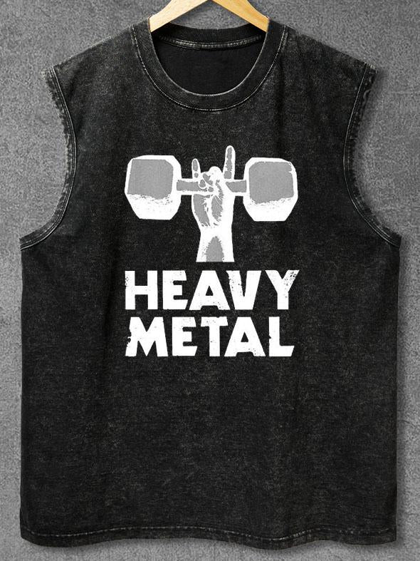 HEAVY METAL Washed Gym Tank