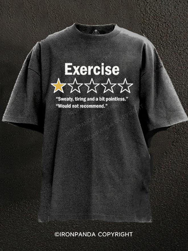 Exercise Not Recommended Washed Gym Shirt