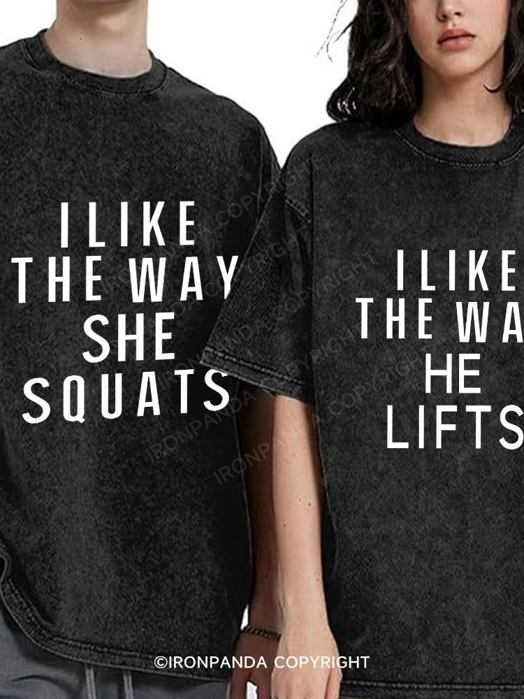 His and Hers Washed Matching Couple Gym Shirt