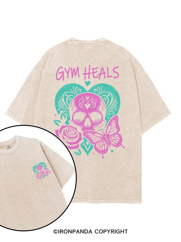 GYM HEALS printed Gym Shirt