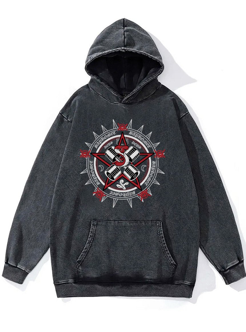 pentagram Washed Gym Hoodie