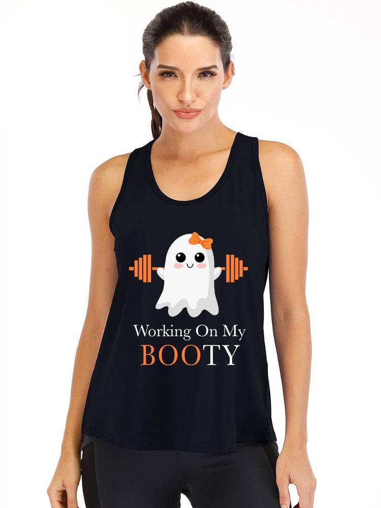 Working On My Booty Cotton Gym Tank