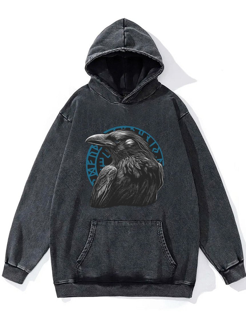 raven Washed Gym Hoodie