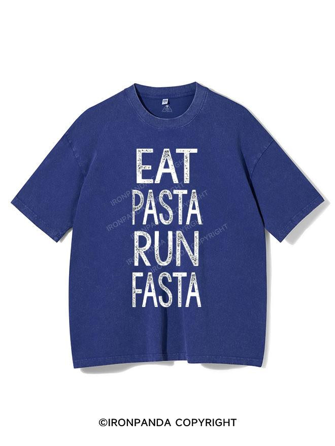 EAT PASTA RUN FASTA VINTAGE GYM SHIRT
