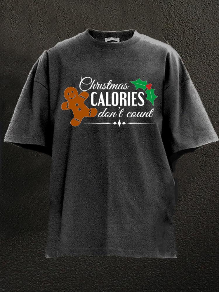Christmas calories don't count Washed Gym Shirt
