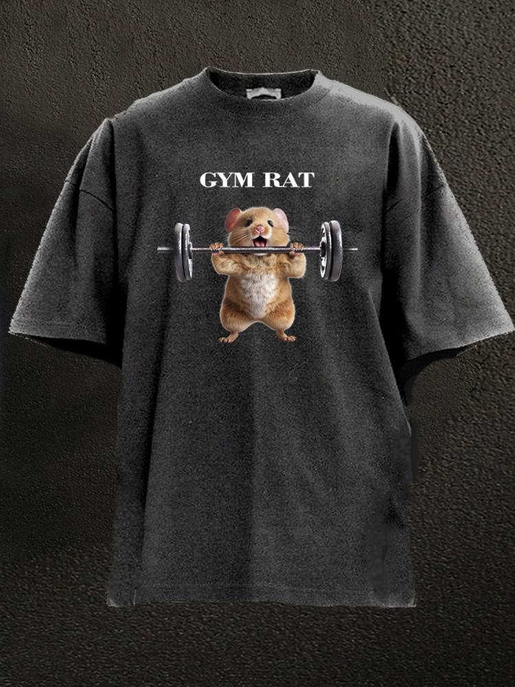 gym rat Washed Gym Shirt