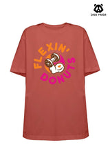 FLEXIN DONUTS Loose fit cotton  Gym T-shirt