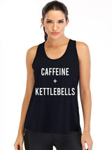 Caffeine And Kettlebells Cotton Gym Tank