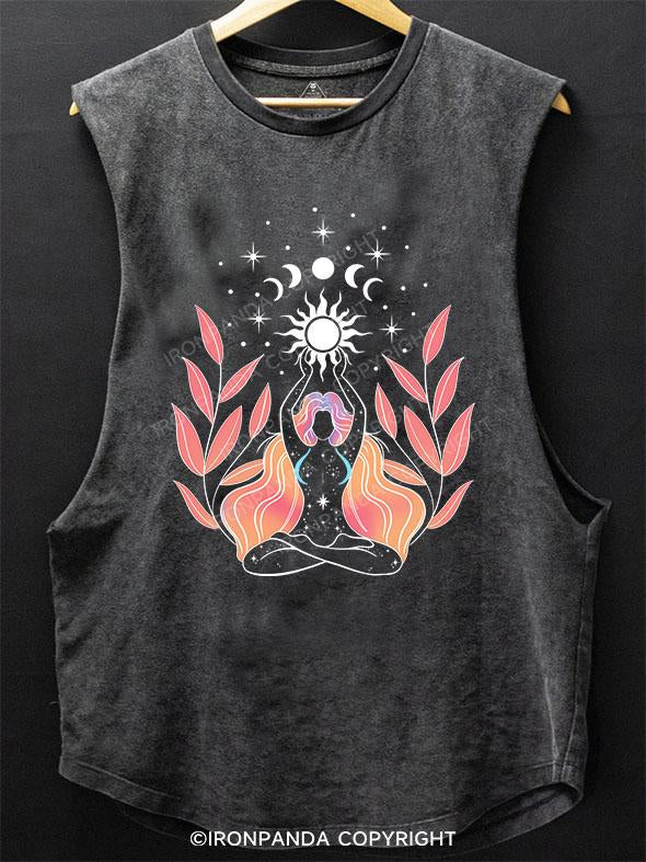 INNER PEACE OUTER POWER SCOOP BOTTOM COTTON TANK