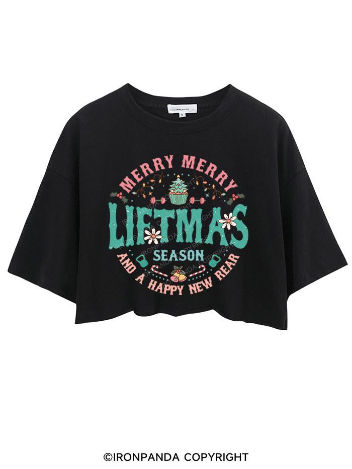 MERRY LIFTMAS CROP TOPS