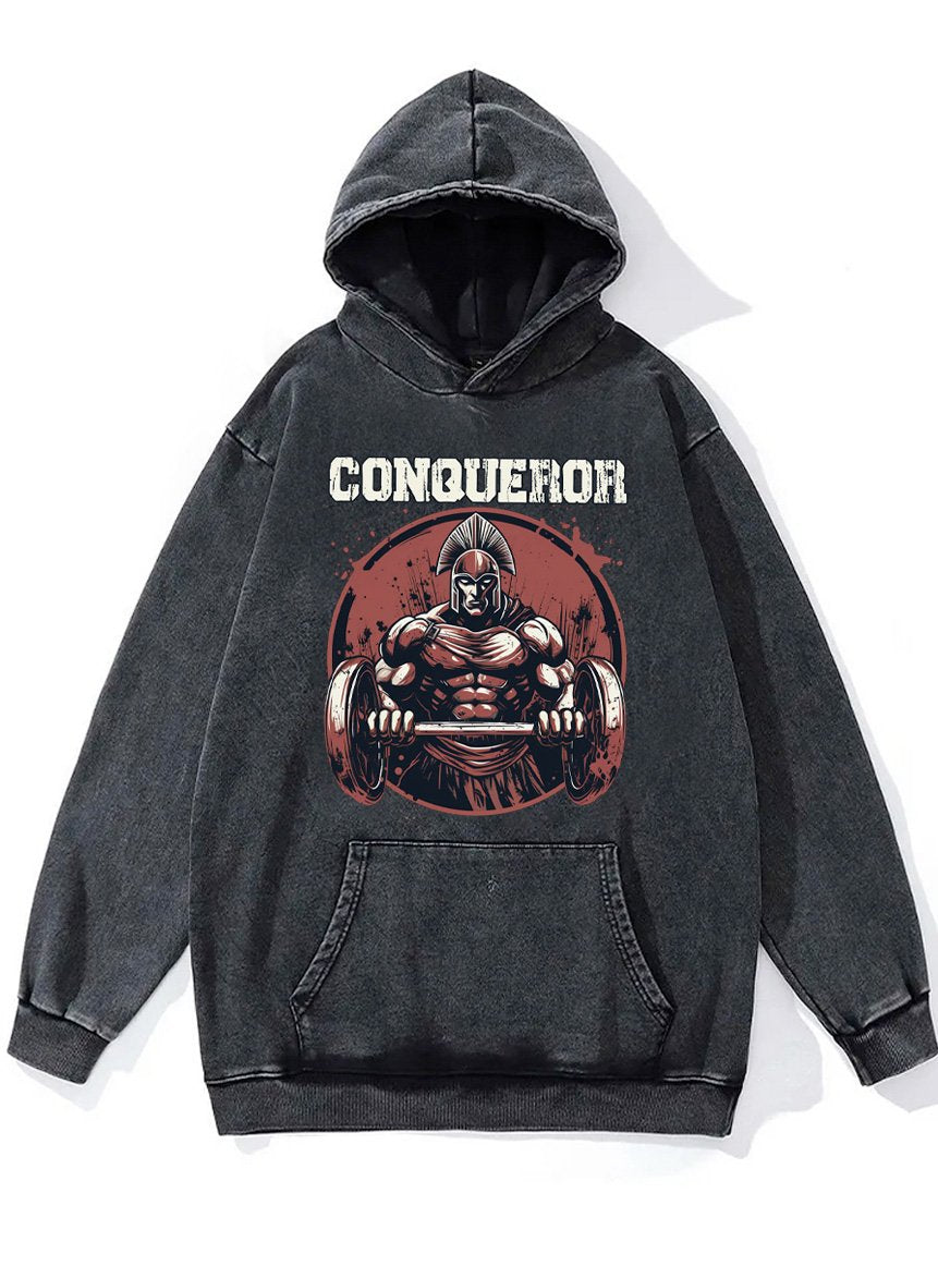conqueror Washed Gym Hoodie