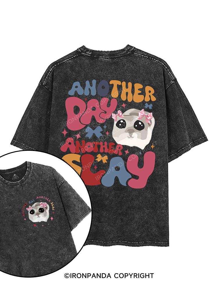 ANOTHER DAY ANOTHER SLAY printed Gym Shirt