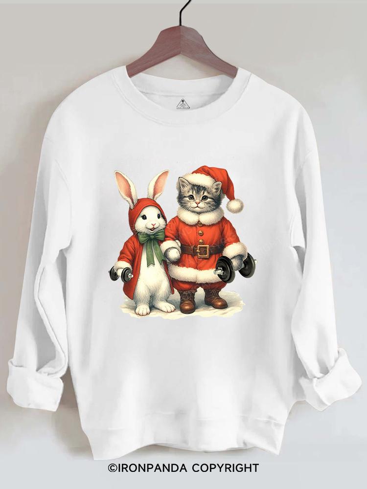 merry Christmas workout Gym Sweatshirt