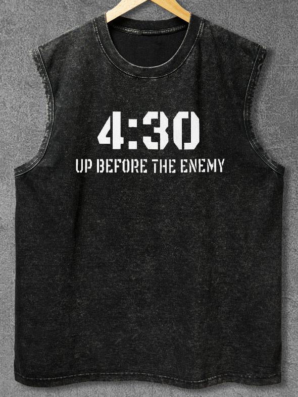 UP BEFORE THE ENEMY Washed Gym Tank