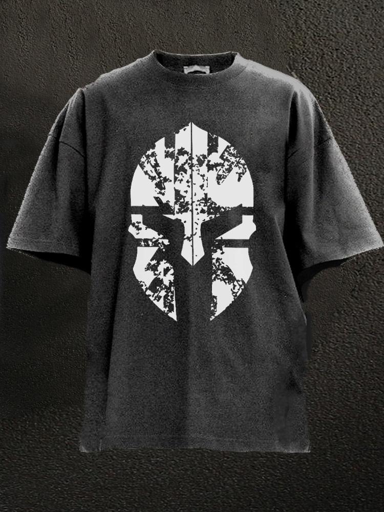 Spartan Helmet Washed Gym Shirt
