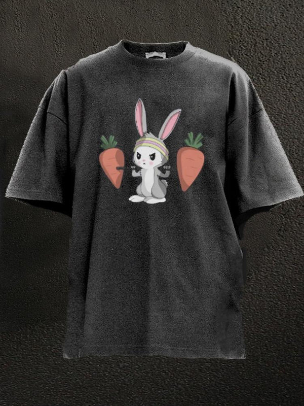 Squat Rabbit Washed Gym Shirt