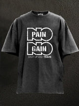 no pain no gain Washed Gym Shirt