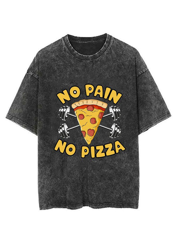 No Pizza No Pain Vintage Gym Shirt