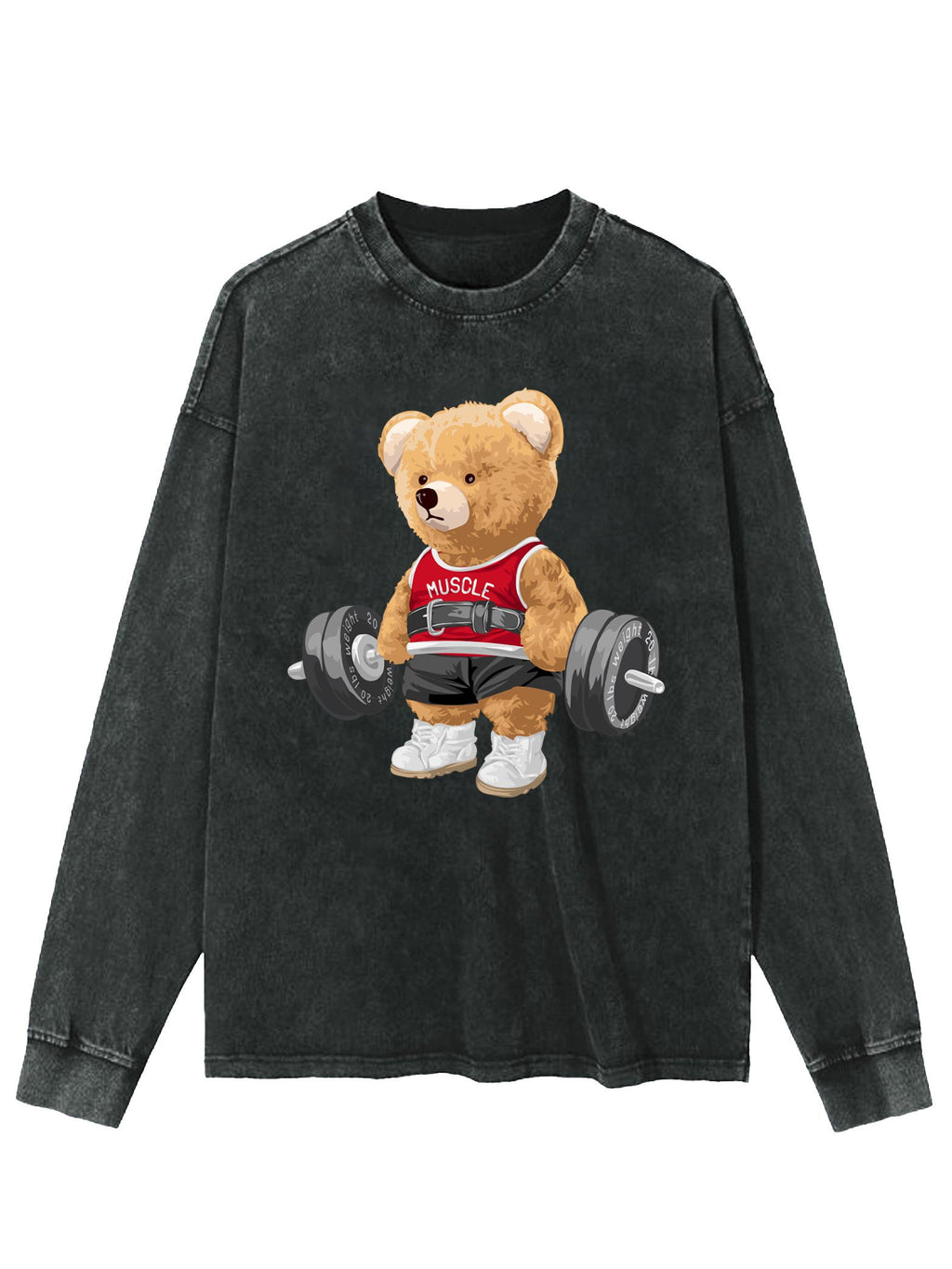 EXERCISE BEAR WASHED LONG SLEEVE SHIRT