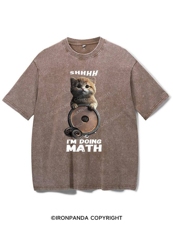 SHHHH I'M DOING MATH VINTAGE GYM SHIRT