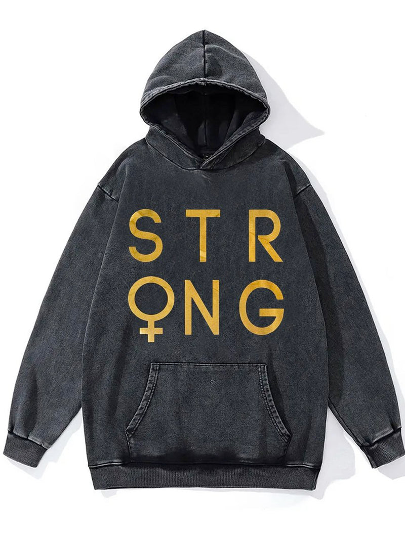 STRONG FEMALE Washed Gym Hoodie