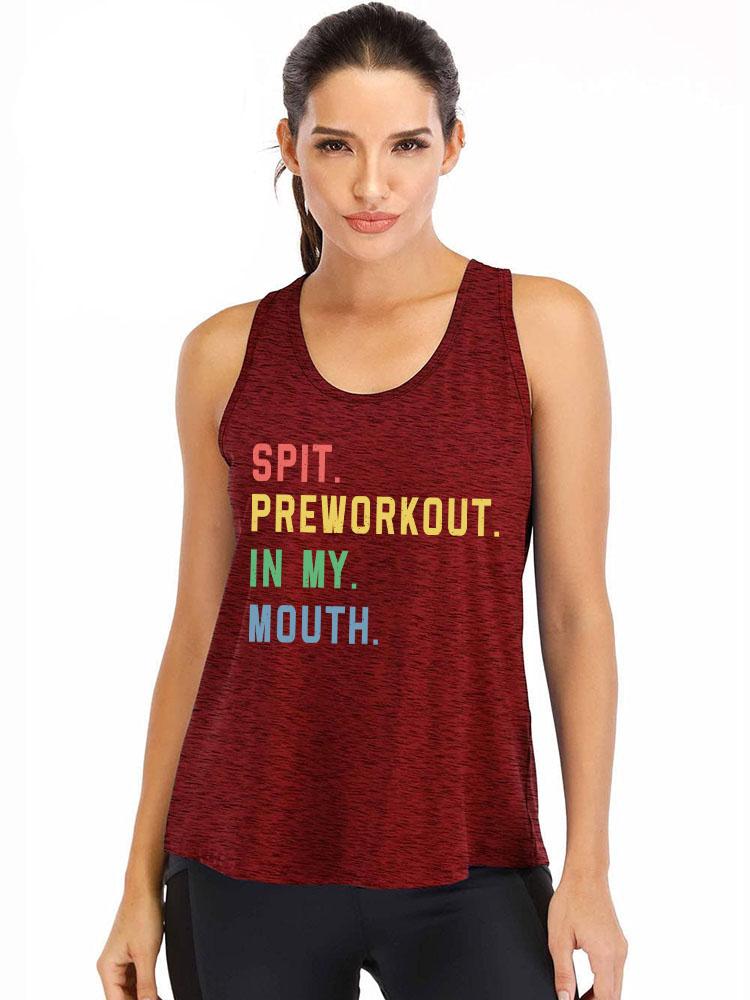 SPIT PREWORKOUT IN MY MOUTH Loose fit cotton  Gym Tank