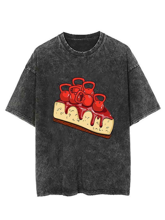 Cherry kettlebell Cake Vintage Gym Shirt
