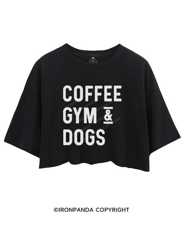 COFFEE GYM & DOGS CROP TOPS