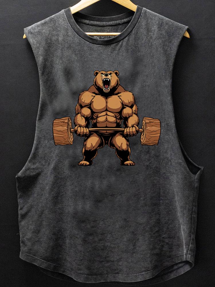 bear lift heavy SCOOP BOTTOM COTTON TANK