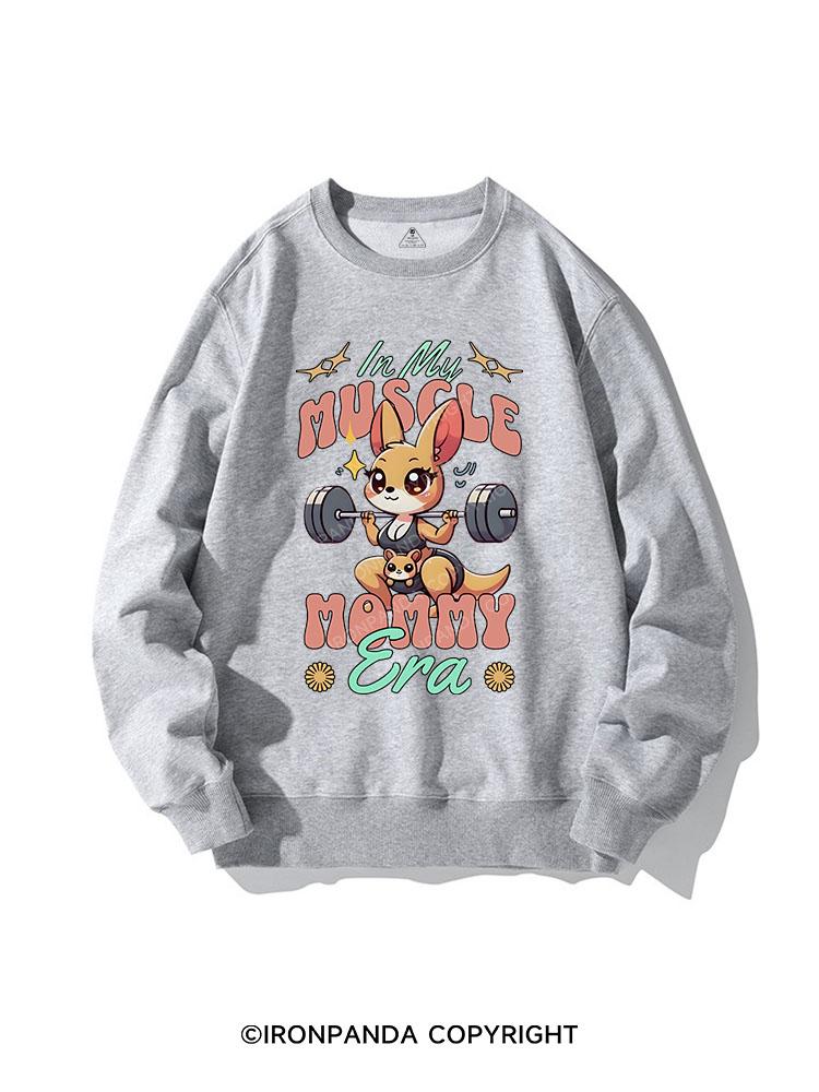 kangaroo IN MY MUSCLE MOMMY ERA CREWNECK Sweatshirt