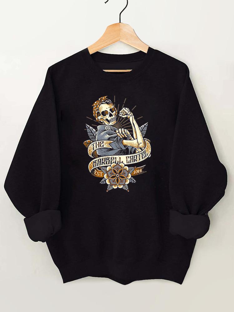 IronPandafit The Barbell Cartel Vintage Gym Sweatshirt For Sale