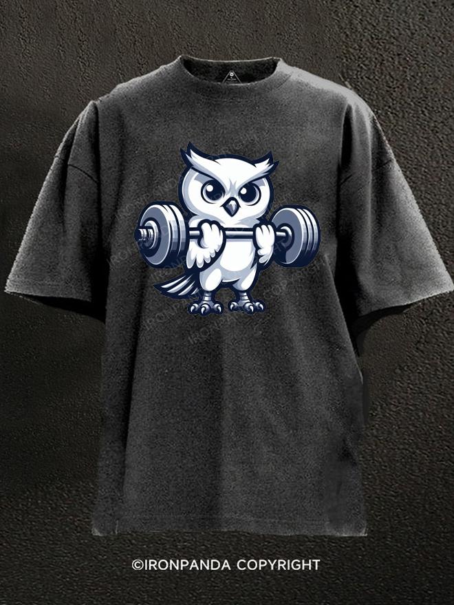 Weightlifting owl Washed Gym Shirt