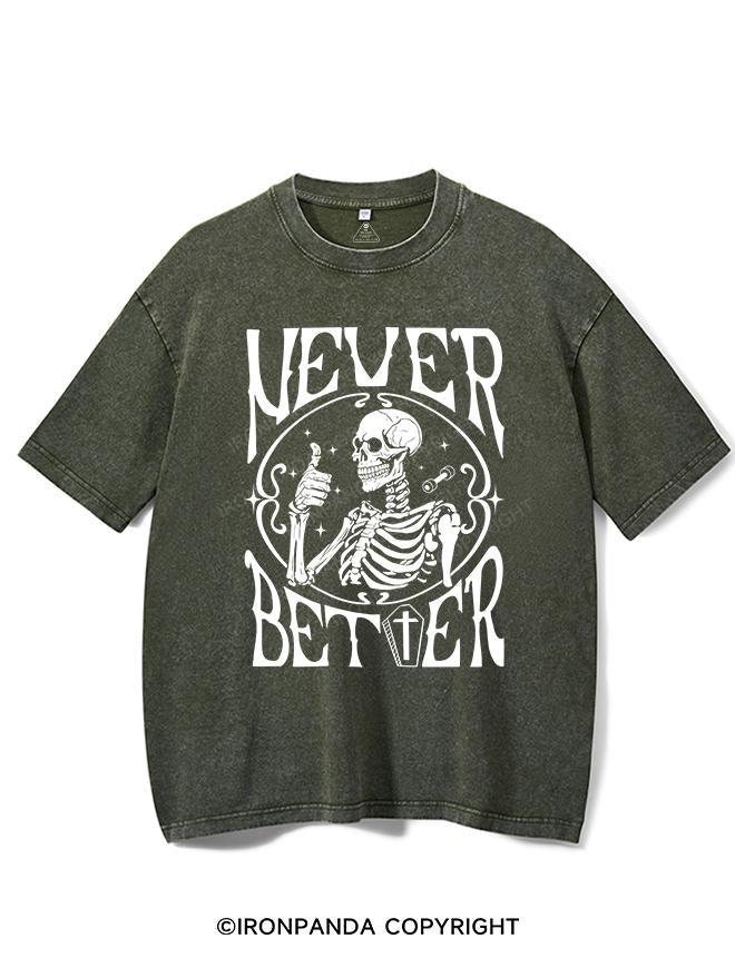 NEVER BETTER VINTAGE GYM SHIRT