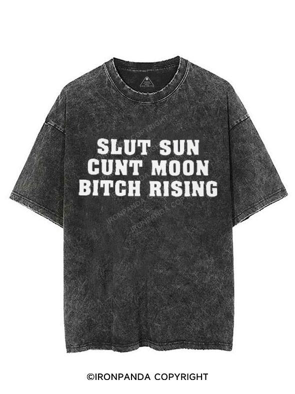SLUT SUN CUNT MOON BITCH RISING VINTAGE GYM SHIRT