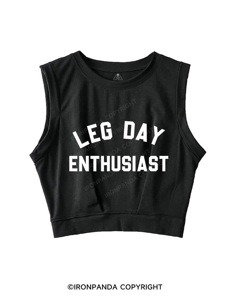 LEG DAY ENTHUSIAST SLEEVELESS CROP TOPS