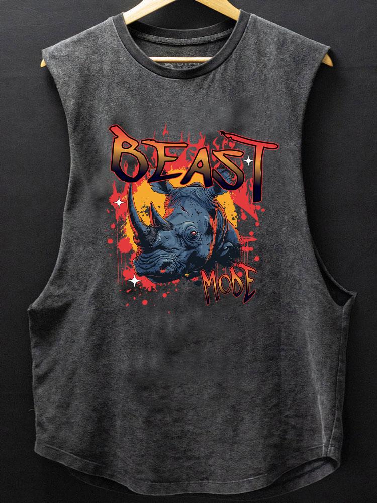 beast mode rhino SCOOP BOTTOM COTTON TANK