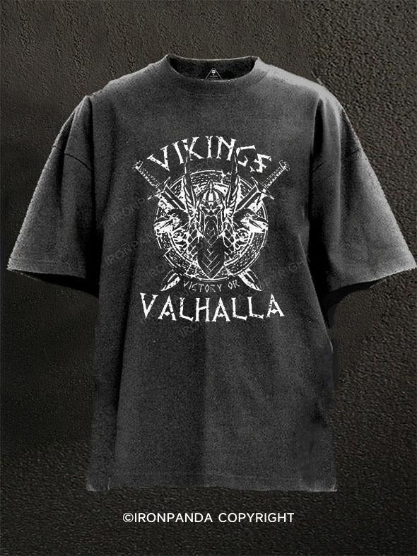 Victory Or Valhalla Washed Gym Shirt