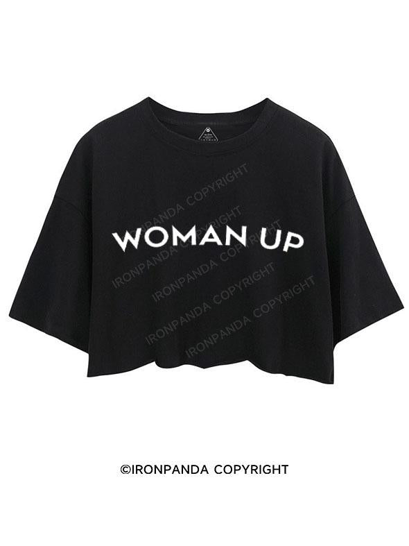 WOMAN UP CROP TOPS