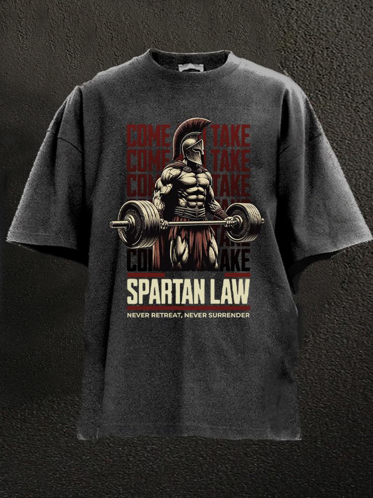 spartan law Washed Gym Shirt