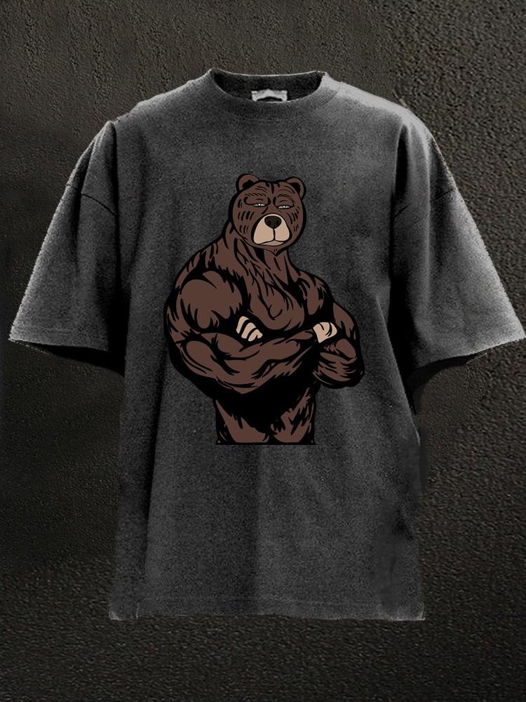 gym bear Washed Gym Shirt