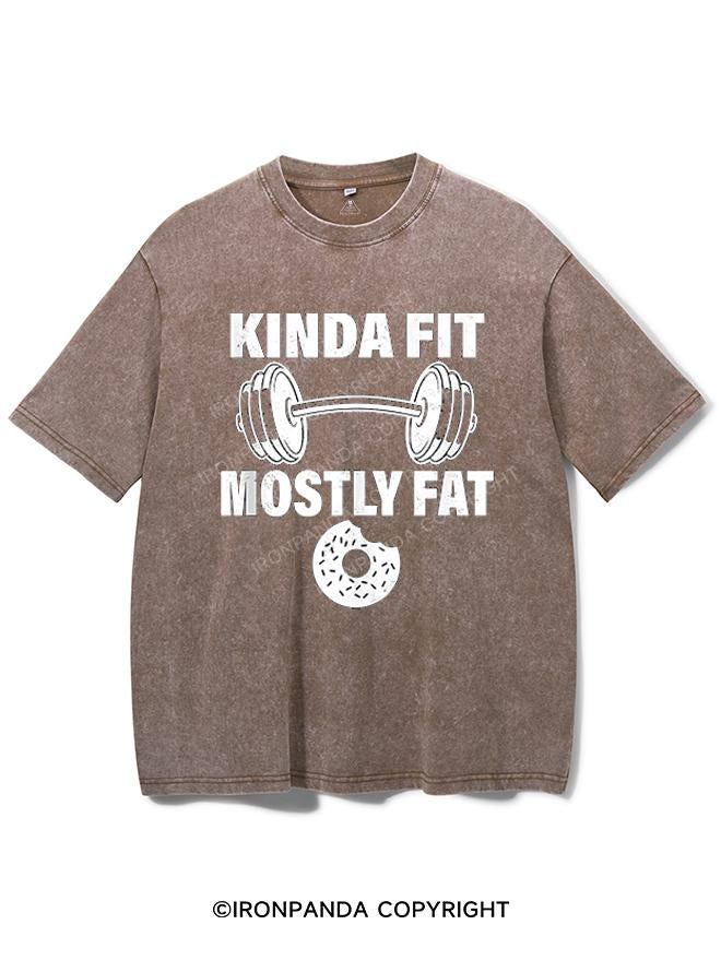 KINDA FIT MOSTLY FAT VINTAGE GYM SHIRT